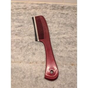 Vintage Color Dipped Detangling Comb  USA Maroon Black White